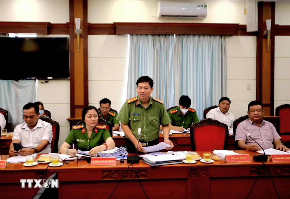 Thượng tá Lê Mạnh Hà, Phó Trưởng Phòng Tham mưu - Công an Thành phố Hồ Chí Minh. (Ảnh: Thành Chung/TTXVN)