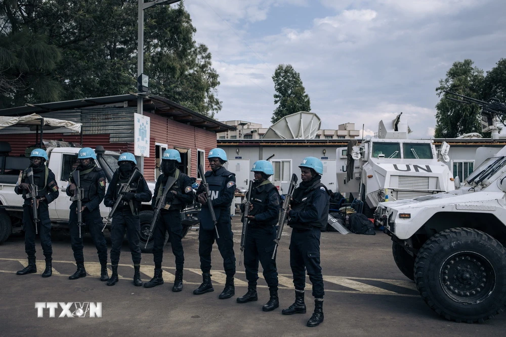 Lực lượng Gìn giữ hòa bình của LHQ tại CHDC Congo. (Ảnh: AFP/TTXVN)