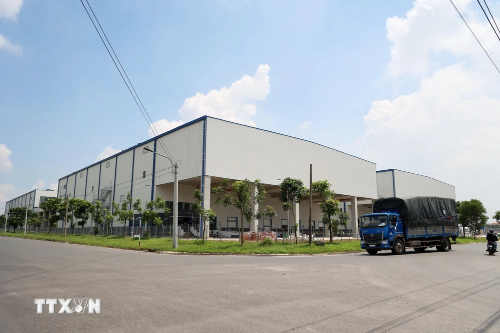 Nhà xưởng cho thuê tại Khu công nghiệp Tân Đông Hiệp, thành phố Dĩ An, tỉnh Bình Dương. (Ảnh: Hồng Đạt/TTXVN)
