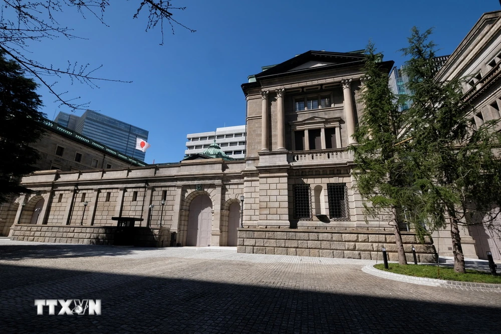 Trụ sở Ngân hàng Trung ương Nhật Bản (BoJ) ở Tokyo. (Ảnh: AFP/TTXVN)