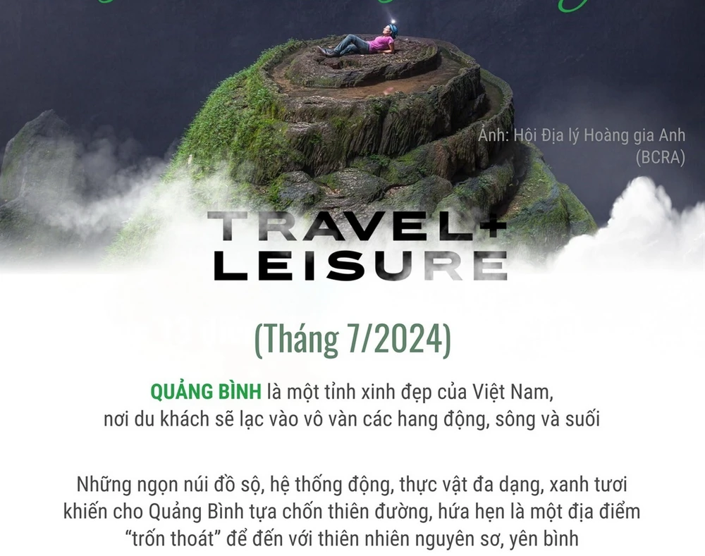 Travel+Leisure: Quảng Bình nằm trong top 13 điểm đến đẹp nhất thế giới