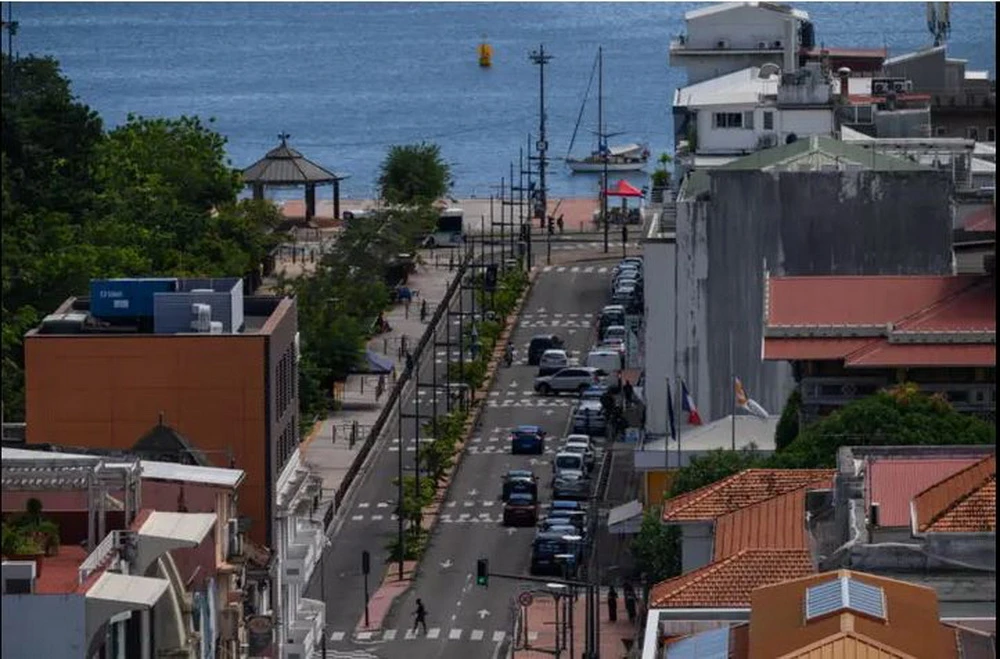 Một con phố ở Fort-de-France, trên đảo Martinique thuộc Pháp ở vùng Caribe vào ngày 25/9/2024. (Nguồn: AFP)