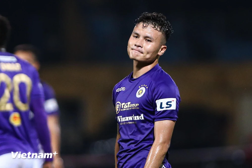 Quang Hải đang có phong độ cao thời điểm này, liên tục tỏa sáng ở Hà Nội FC gần đây. (Ảnh: Hiển Nguyễn/Vietnam+) 