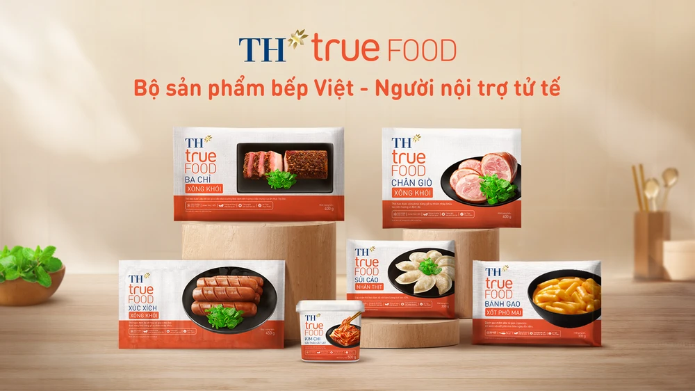 Các sản phẩm mới ra mắt của TH true FOOD - bộ sản phẩm bếp Việt-Người nội trợ tử tế. (Ảnh: PV/Vietnam+)