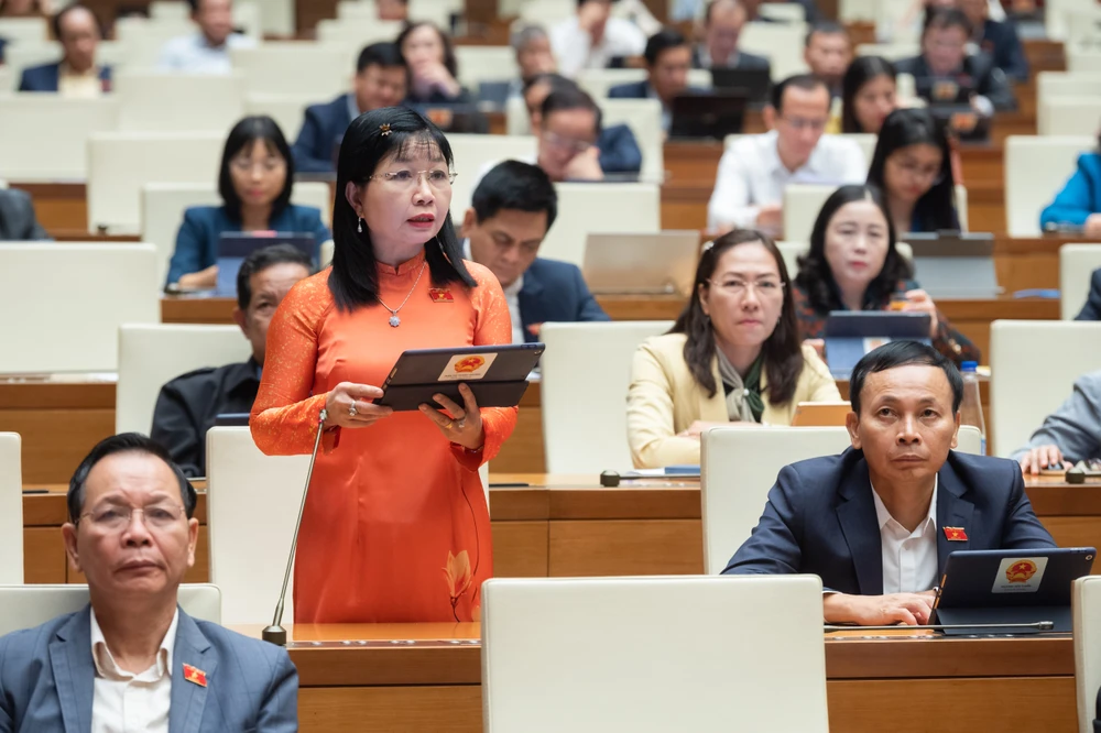 Đại biểu Trần Thị Thanh Hương. (Ảnh: CTV/Vietnam+)