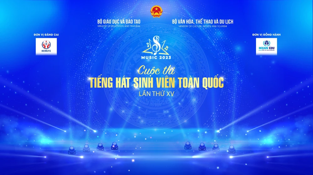 Đây là năm thứ 15 Bộ Giáo dục và Đào tạo tổ chức cuộc thi Tiêng hát sinh viên toàn quốc. (Ảnh: PV/Vietnam+)