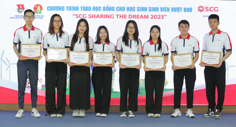 Học bổng SCG Sharing The Dream năm 2023 được trao cho 200 học sinh, sinh viên. (Ảnh: PV/Vietnam+)