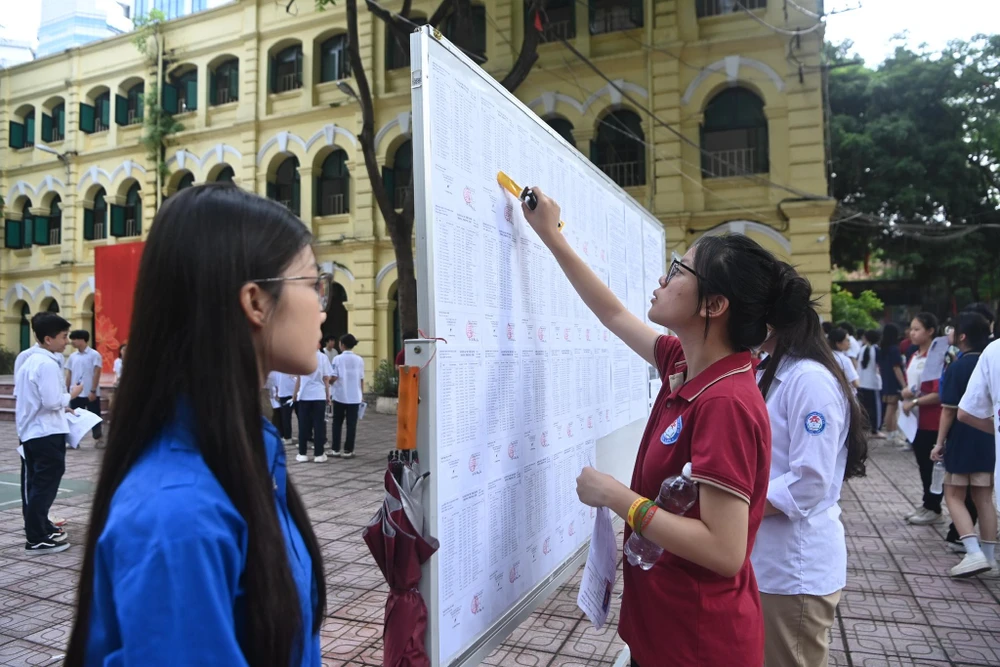 Thí sinh dự thi vào lớp 10. (Ảnh: Hoài Nam/Vietnam+)