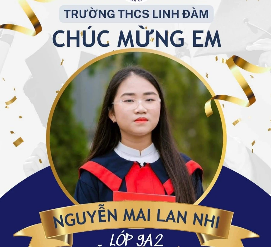 Nguyễn Mai Lan Nhi xuất sắc đỗ cùng lúc ba trường chuyên ở ba môn khác nhau. (Ảnh: NTCC)