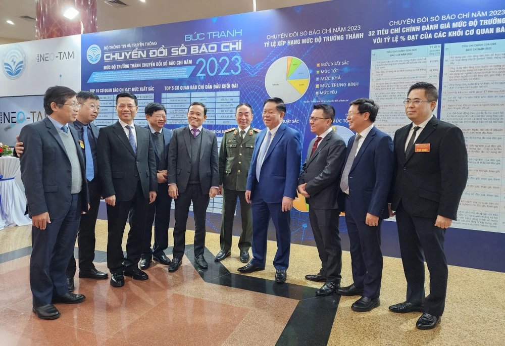 Các đại biểu dự hội nghị Báo chí Toàn quốc năm 2023 (Ảnh: Hoàng Hạnh/Vietnam+)