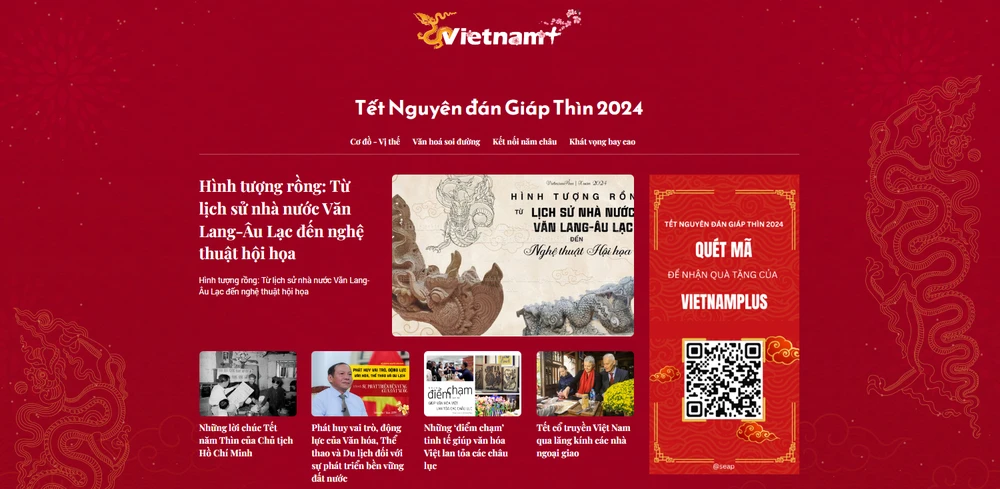 VietnamPlus ra mắt "giai phẩm số" Tết Nguyên đán Giáp Thìn 2024