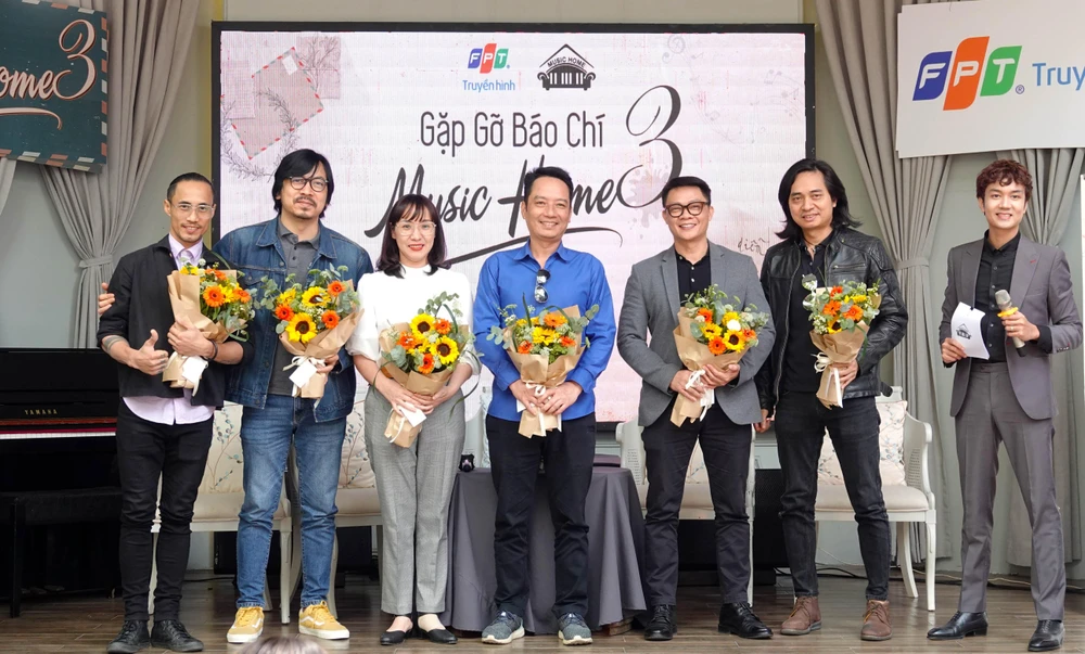 Đội ngũ sản xuất và thực hiện chuỗi chương trình Music Home mùa 3 có nhiều nhân tố mới. (Ảnh: PV/Vietnam+)