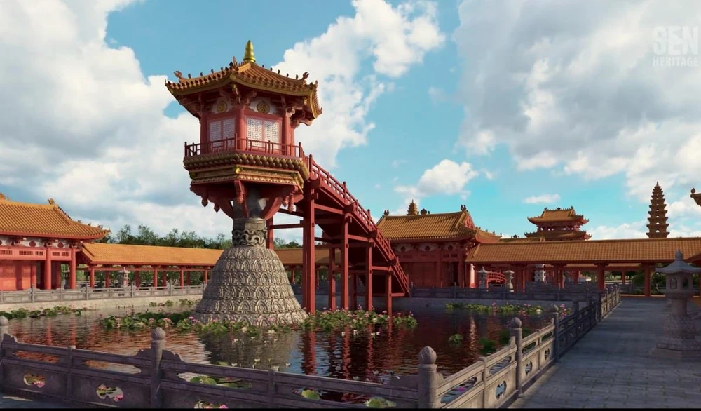 Ý tưởng tái lập kiến trúc chùa Diên Hựu-Một Cột bằng công nghệ thực tế ảo của SEN Heritage được đề cử Giải thưởng Bùi Xuân Phái 2021. (Ảnh: SEN Heritage)
