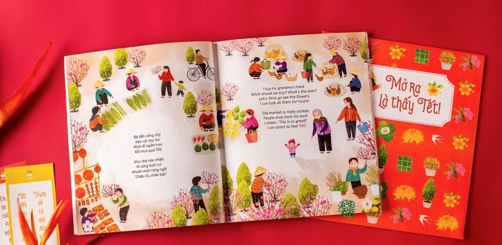 Cuốn sách mới do Tiệm Mọt phát hành nhằm giúp trẻ em Việt Nam ở nước ngoài hiểu thêm về Tết cổ truyền. (Ảnh: Tiệm Mọt)