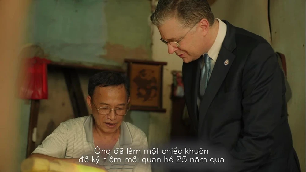Ông Phạm Văn Quang và đại sứ Mỹ Daniel Kritenbrink (Ảnh: Chụp màn hình)