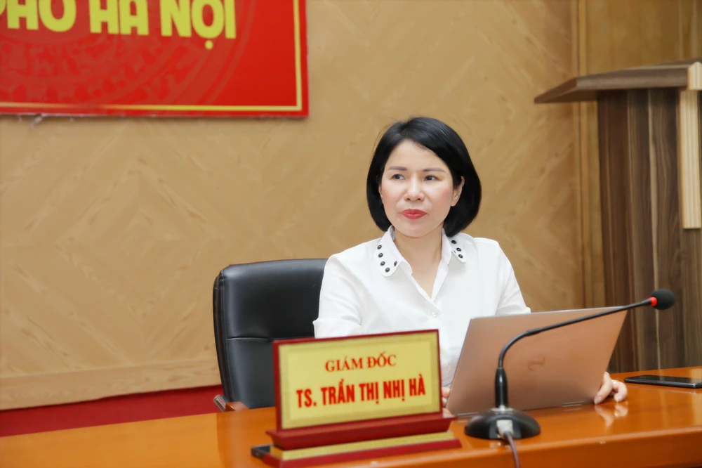 Bà Trần Thị Nhị Hà, Giám đốc Sở Y tế Hà Nội. (Ảnh: PV/Vietnam+)