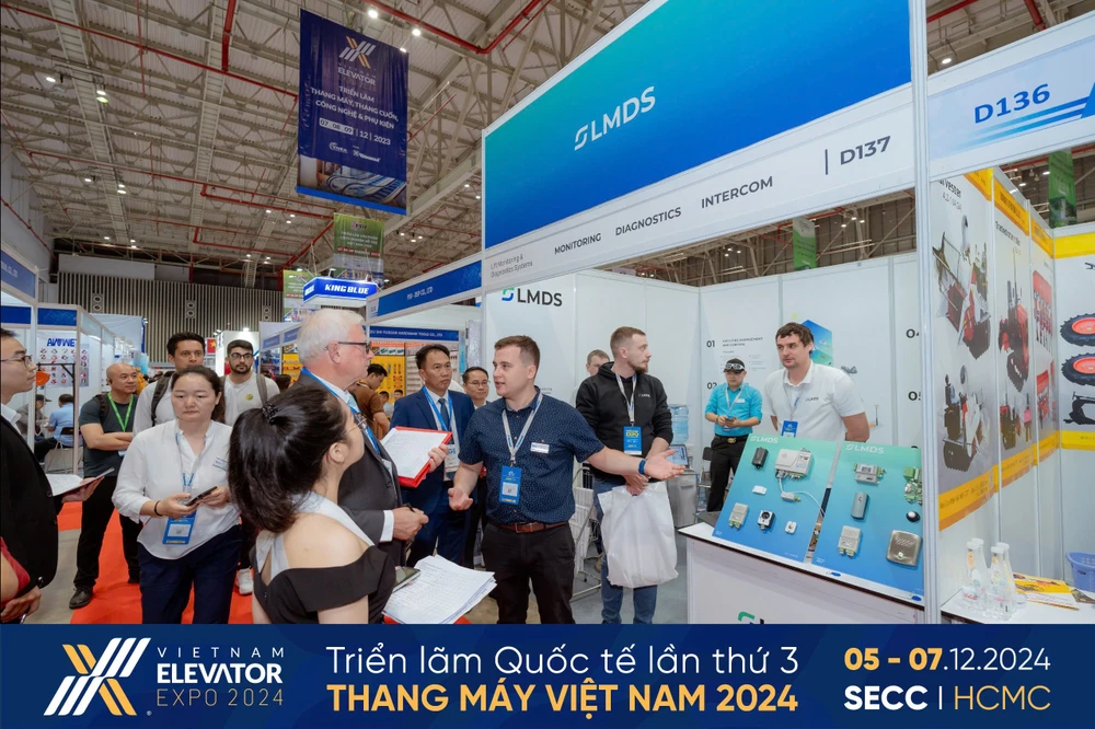 Vietnam Elevator Expo 2024 c&oacute; quy m&ocirc; hơn 120 gian h&agrave;ng. (Ảnh: PV/Vietnam+)