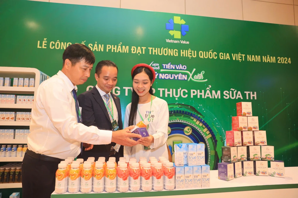 Các sản phẩm đạt Thương hiệu Quốc gia của TH đã từng được giành được nhiều giải thưởng quốc tế uy tín. (Ảnh: Đức Duy/Vietnam+)