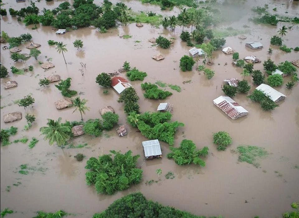 Bão Idai gây ngập lụt nghiêm trọng ở nhiều tỉnh miền Trung Mozambique. (Ảnh: Đình Lượng/TTXVN) 
