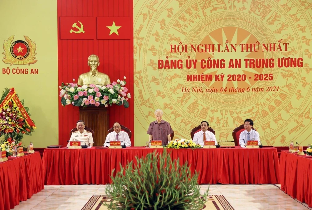 Tổng Bí thư Nguyễn Phú Trọng phát biểu tại buổi lễ. (Ảnh: Trí Dũng/TTXVN) 
