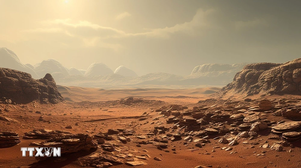 Xe tự hành Curiosity của Cơ quan Hàng không Vũ trụ Mỹ (NASA) di chuyển thành công đến Gediz Vallis Ridge, hệ tầng địa chất quan trọng trên Sao Hỏa. (Ảnh: Ts2.space/TTXVN)