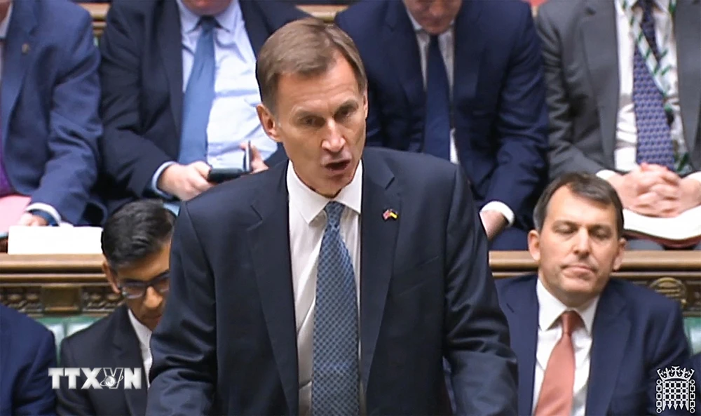 Bộ trưởng Tài chính Anh Jeremy Hunt. (Ảnh: AFP/TTXVN)