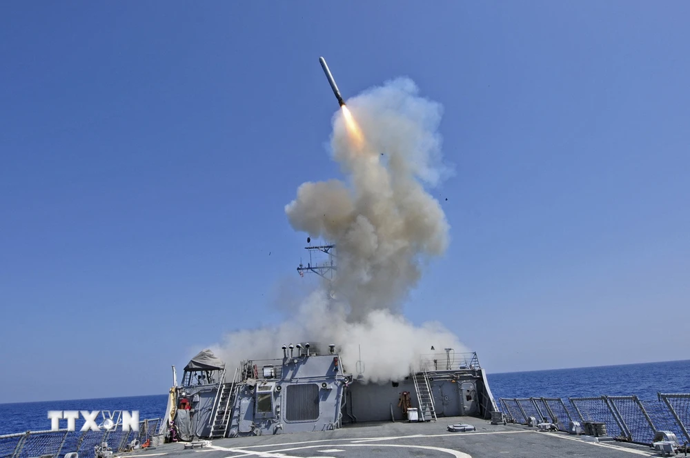 Tên lửa hành trình Tomahawk. (Ảnh: AFP/TTXVN)