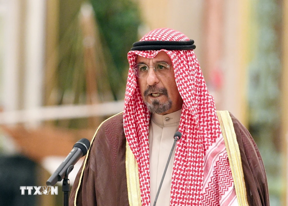 Ông Sheikh Mohammed Sabah al-Salem al-Sabah trong buổi lễ tuyên thệ nhậm chức Thủ tướng Kuwait tại Kuwait City ngày 17/1/2024. (Ảnh: AFP/TTXVN)