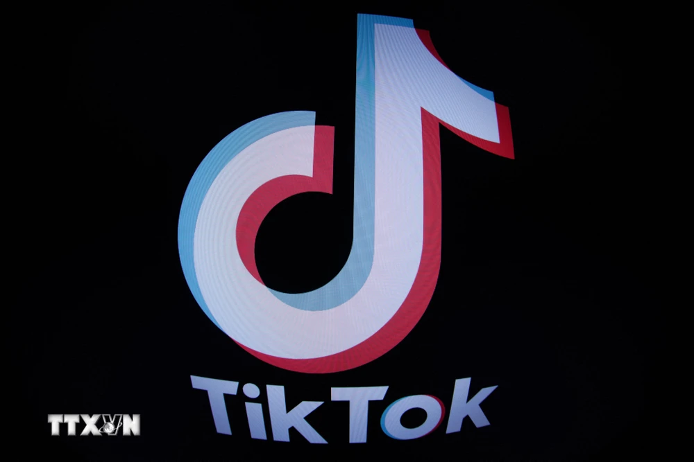 Biểu tượng nền tảng truyền thông xã hội TikTok. (Ảnh: AFP/TTXVN)