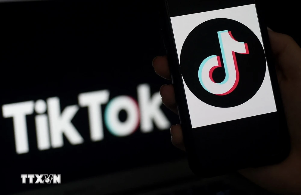 Biểu tượng ứng dụng TikTok. (Ảnh: AFP/TTXVN)