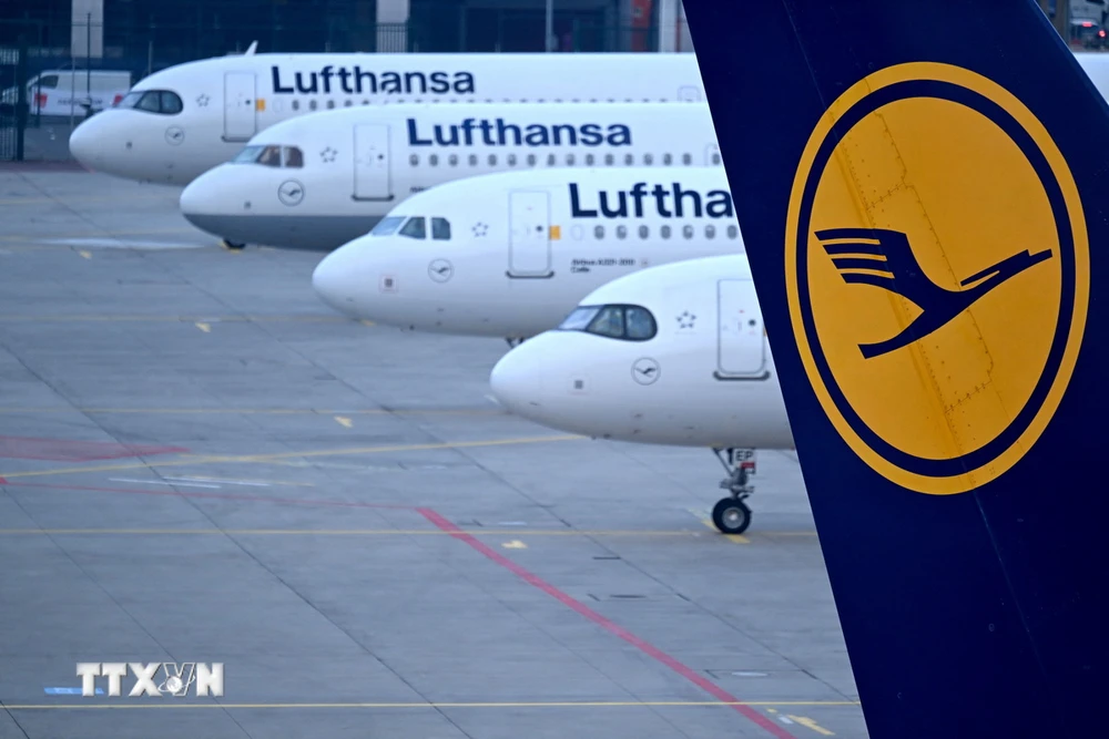 Máy bay của hãng hàng không Lufthansa. (Ảnh: AFP/TTXVN)