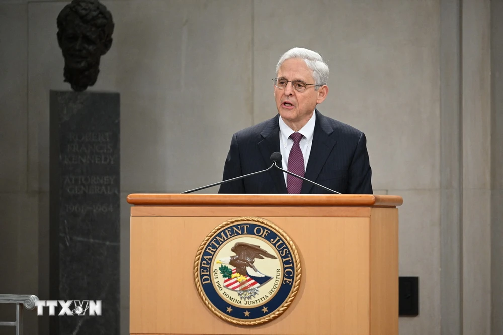 Bộ trưởng Tư pháp Merrick Garland. (Ảnh: AFP/TTXVN)