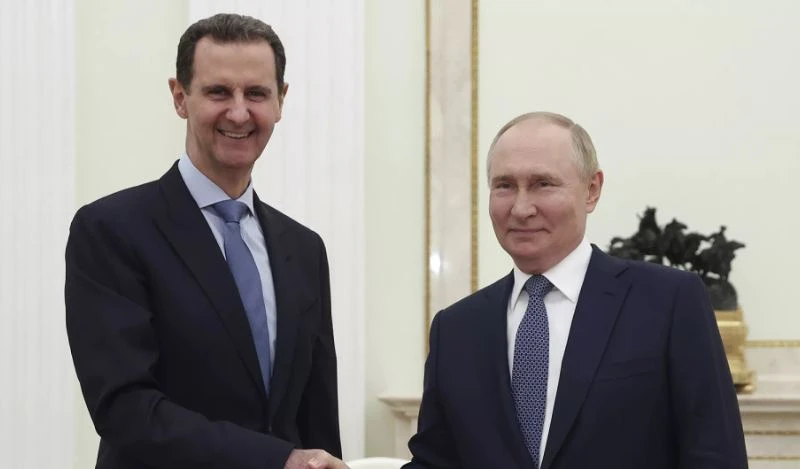 Tổng thống Syria Bashar al-Assad và Tổng thống Nga Vladimir Putin. (Nguồn: Sputnik/AP)