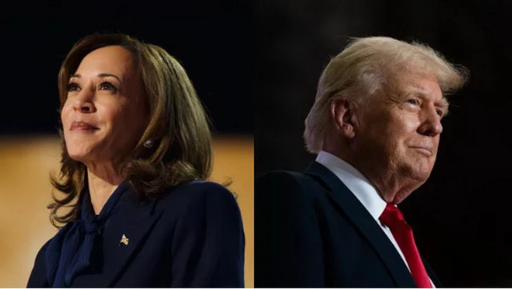 Phó Tổng thống Mỹ Kamala Harris và ứng cử viên đảng Cộng hòa Donald Trump. (Nguồn: Getty Images)