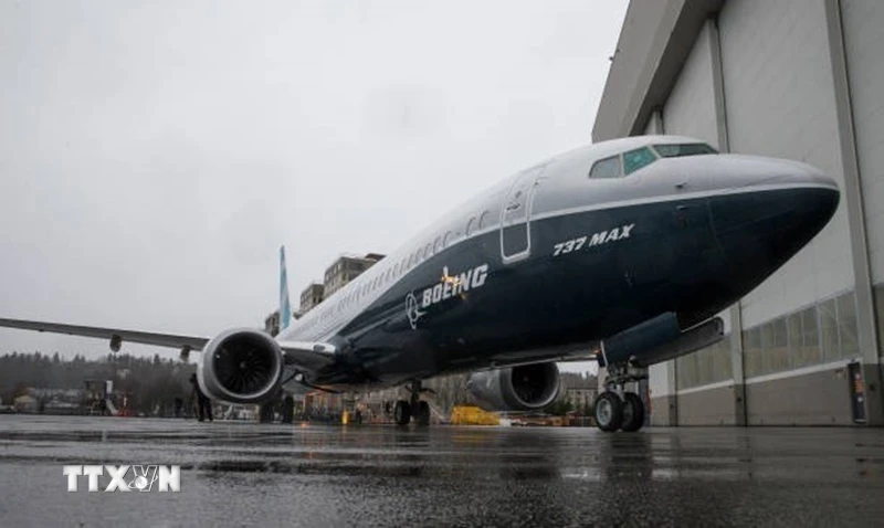 Máy bay 737 MAX 9 tại nhà máy của Boeing ở Renton, Washington, Mỹ. )Ảnh: Getty Images/TTXVN)