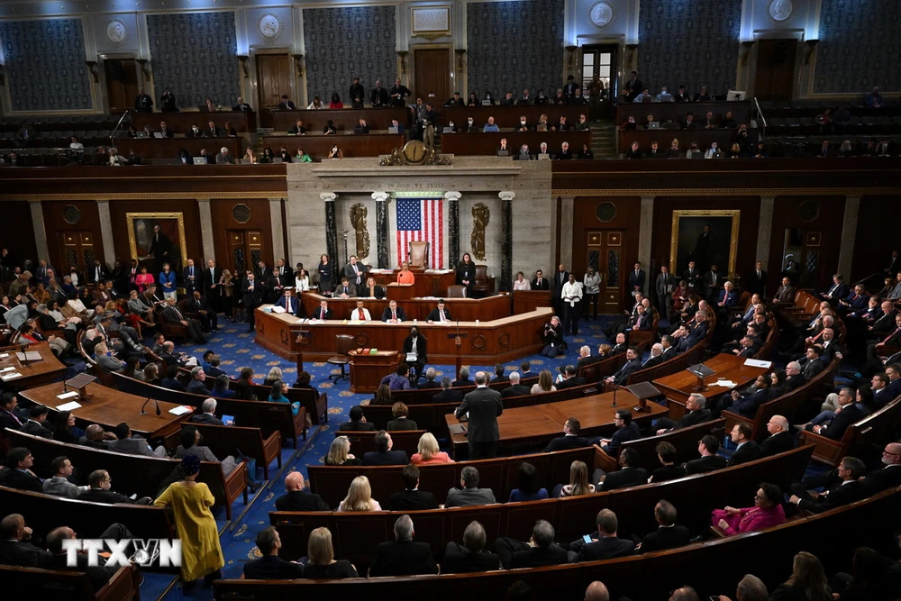 Toàn cảnh một phiên họp Quốc hội Mỹ tại Washington, DC. (Ảnh: AFP/TTXVN)