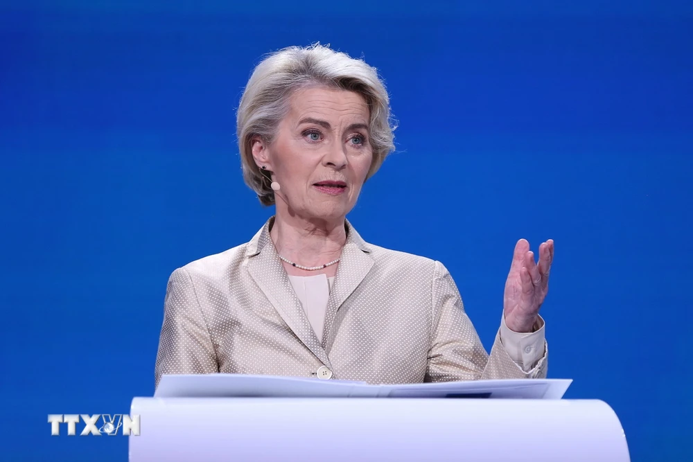 Chủ tịch Ủy ban châu Âu (EC) Ursula von der Leyen. (Ảnh: THX/TTXVN)