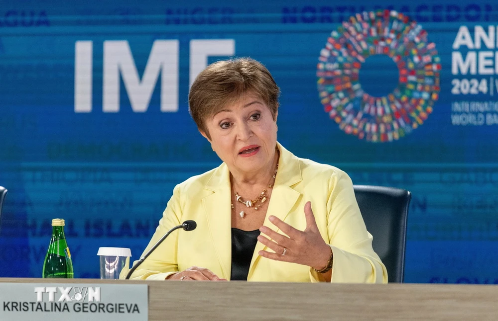 Giám đốc Quỹ Tiền tệ Quốc tế (IMF) Kristalina Georgieva. (Ảnh: THX/TTXVN)