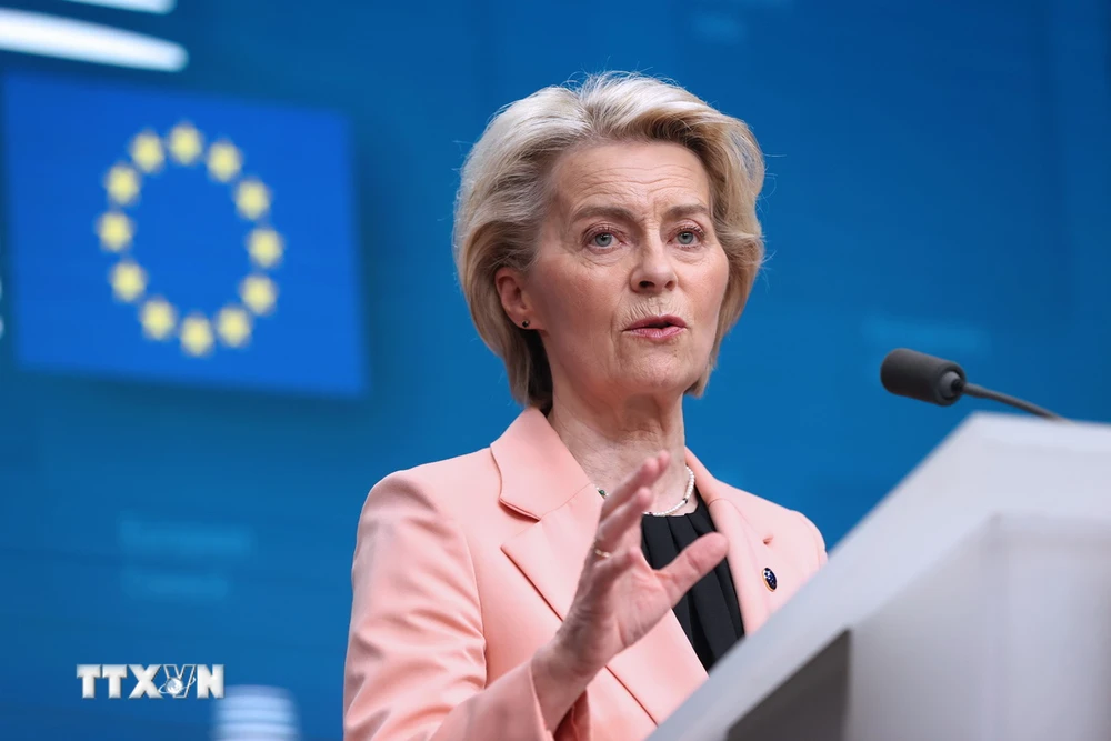 Chủ tịch Ủy ban châu Âu Ursula von der Leyen. (Ảnh: THX/TTXVN)