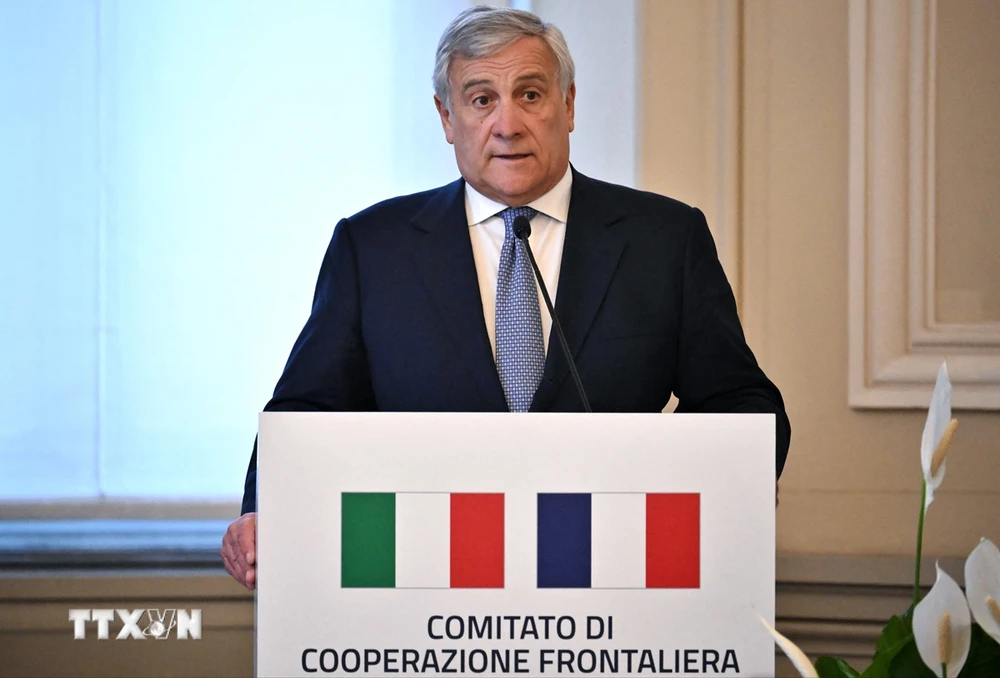 Ngoại trưởng Italy Antonio Tajani. (Ảnh: AFP/TTXVN)