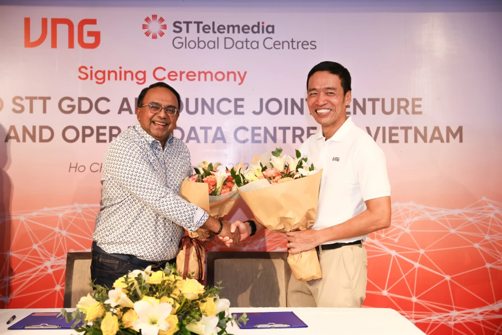 ST Telemedia Global Data Centres (STT GDC) và VNG Corporation (VNG) vừa công bố hợp tác về xây dựng và vận hành các dự án trung tâm dữ liệu theo tiêu chuẩn quốc tế. (Ảnh: VNG)