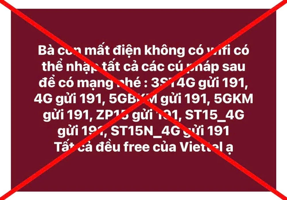 Cảnh báo thông tin giả mạo về các cú pháp khôi phục mạng Viettel khi mất wifi