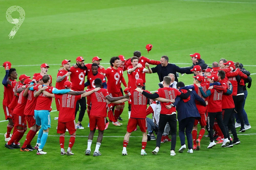 Bayern chào mừng chức vô địch lần thứ 9 liên tiếp bằng trận thắng hủy diệt 6-0 trước đối thủ Monchengladback. (Nguồn: FCB.com)