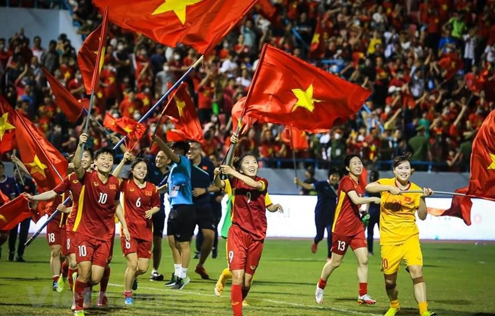 Đội Tuyển Nữ Việt Nam lần thứ 7 vô địch Bóng đá Nữ SEA Games. (Nguồn: Vietnnam+) 