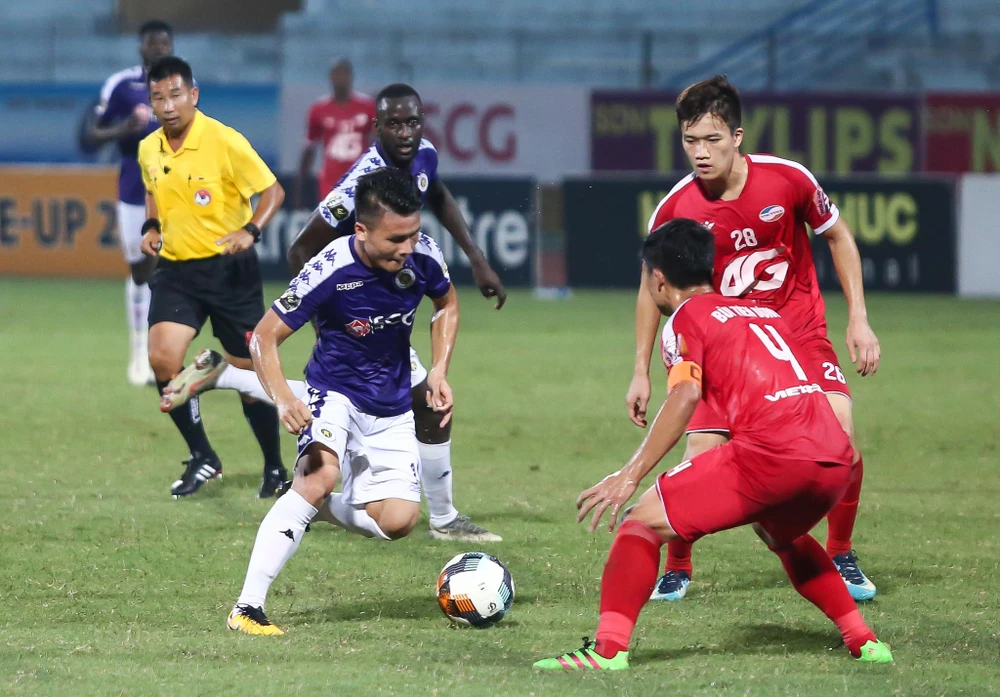 Hà Nội FC chỉ cần một chiến thắng nữa để vô địch V-League 2019. (Ảnh: Nguyên An)