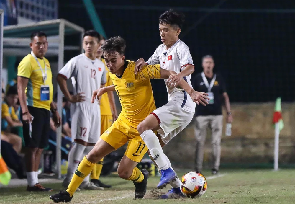 U16 Việt Nam để thua đáng tiếc 1-2 trước U16 Australia, qua đó chưa thể giành vé đi tiếp tới với Vòng chung kết U16 châu Á 2020. (Ảnh: Như Đạt)