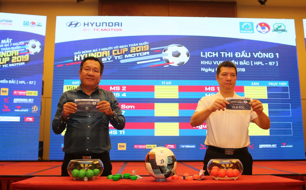 Giải bóng đá 7 người vô địch toàn quốc Hyundai Cup 2019 By TC Motor (VPL-S1) chính thức ra mắt sáng 26/9 tại Hà Nội. (Ảnh: Hải Đăng)