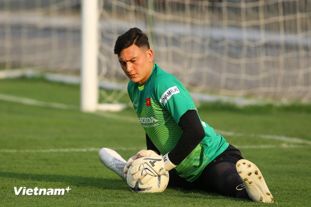Đặng Văn Lâm trở lại bắt chính ở đội tuyển Việt Nam trước đối thủ Australia. (Ảnh: PV/Vietnam+)