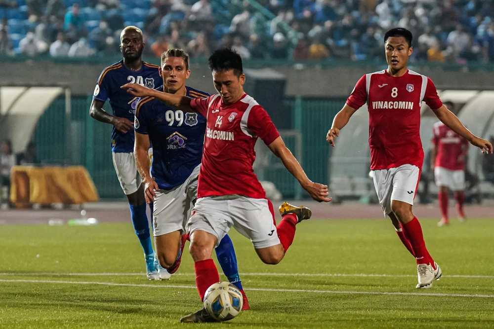 Than Quảng Ninh giành 3 điểm đầu tiên ở AFC Cup 2020 sau chiến thắng 4-1 trước Svay Rieng. (Ảnh: AFC) 