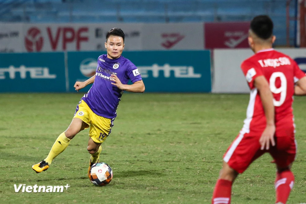 Hà Nội FC đang ở thế khó trong cuộc đua vô địch V-League 2020. (Ảnh: Hiển Nguyễn/Vietnam+) 